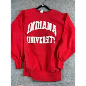 Vintage 90s Champion Reverse Weave Indiana University Sweatshirt Men XL Red NCAA